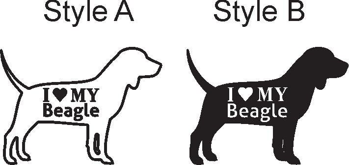 I Love my Dog Breed Decal