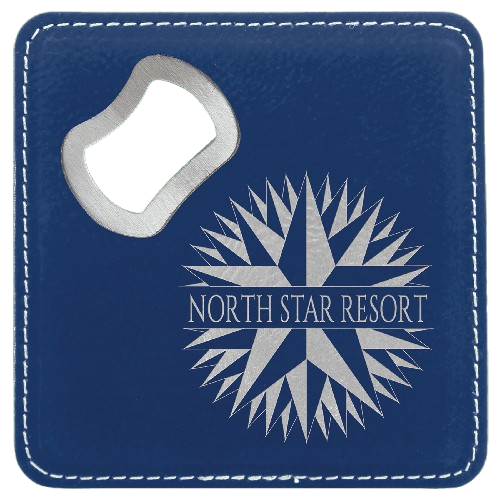 Custom Engraved Monogram Bottle Opener Coasters
