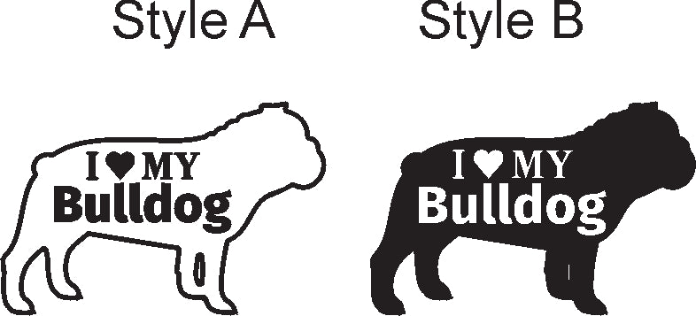 I Love my Dog Breed Decal