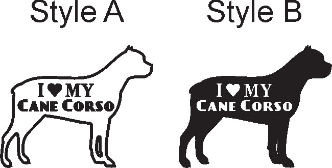 I Love my Dog Breed Decal