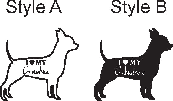 I Love my Dog Breed Decal