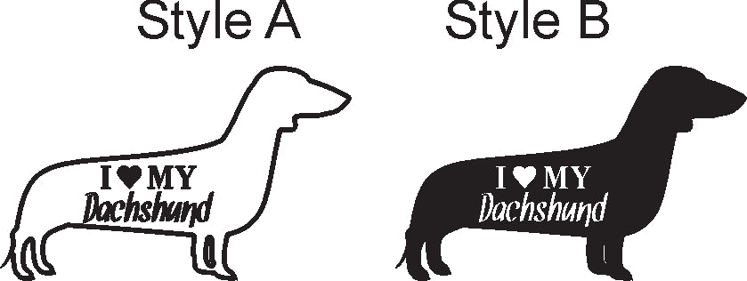 I Love my Dog Breed Decal