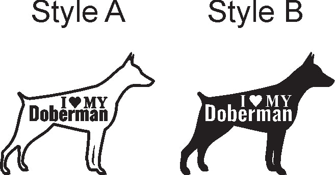 I Love my Dog Breed Decal