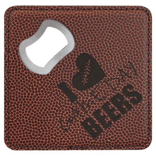 Custom Engraved Monogram Bottle Opener Coasters
