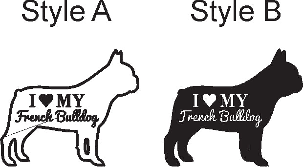 I Love my Dog Breed Decal
