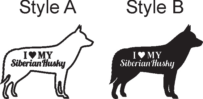 I Love my Dog Breed Decal