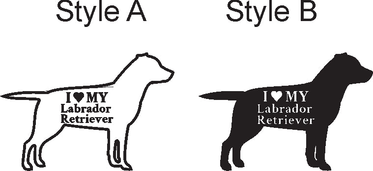 I Love my Dog Breed Decal