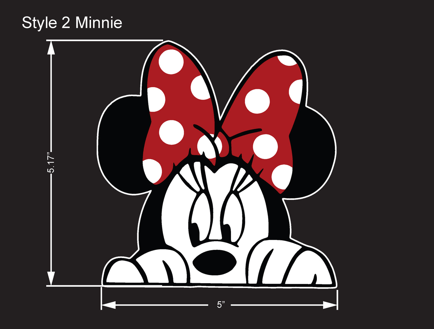 Peeking Mickey & Minnie Sticker – Fun & Playful Vinyl Decal
