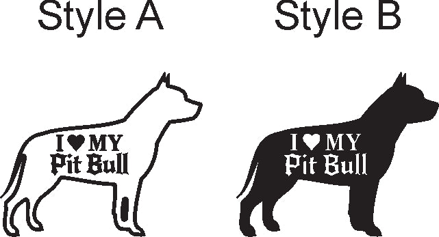 I Love my Dog Breed Decal