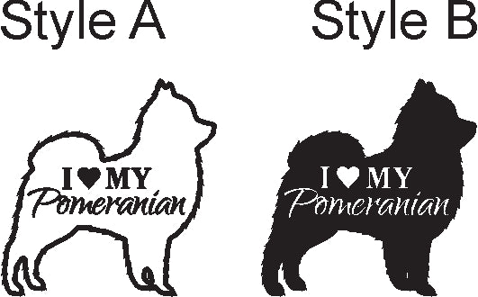 I Love my Dog Breed Decal