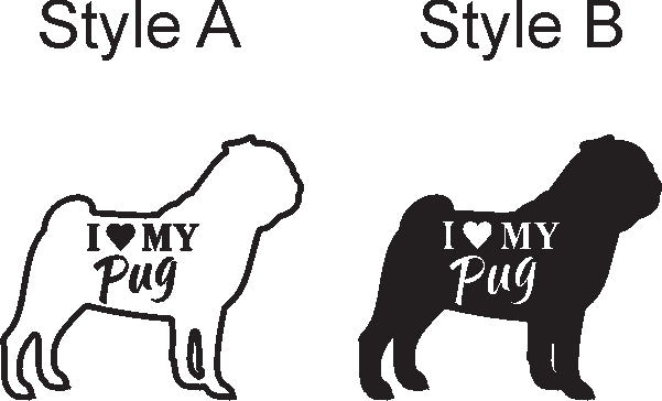 I Love my Dog Breed Decal