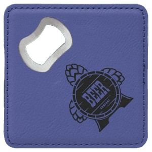 Custom Engraved Monogram Bottle Opener Coasters