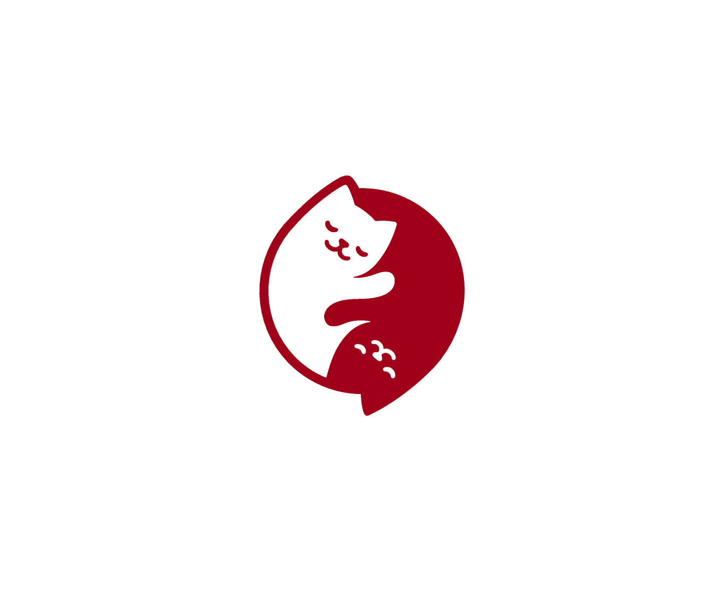 Ying Yang Cat Decal