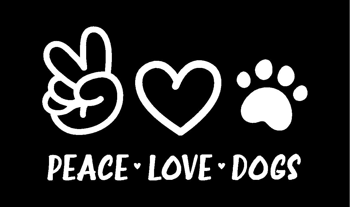 Peace Love Dogs Decal