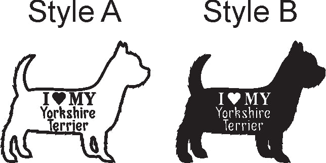 I Love my Dog Breed Decal