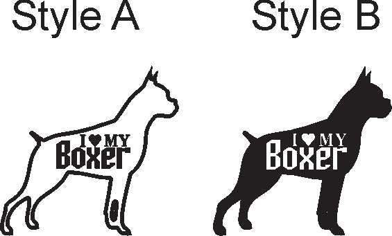 I Love my Dog Breed Decal