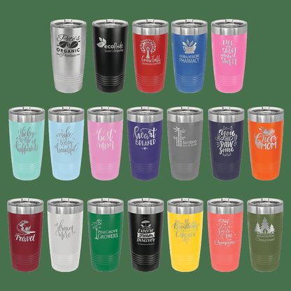 Personalized tumbler, 20 oz. with Slider Lid, PERSONALIZED, CUSTOM, engraved, laser