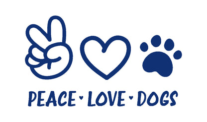 Peace Love Dogs Decal