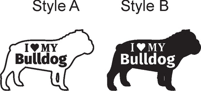 I Love my Dog Breed Decal