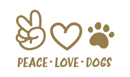 Peace Love Dogs Decal