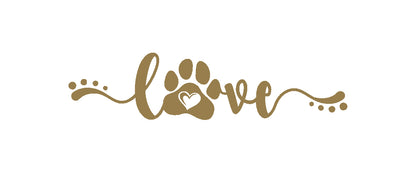 Love Paw Print Sticker - Ideal for Cars, Laptops, and More