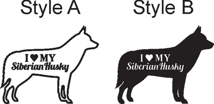 I Love my Dog Breed Decal