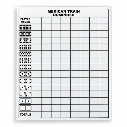 Mexican Train Reusable Score Sheets