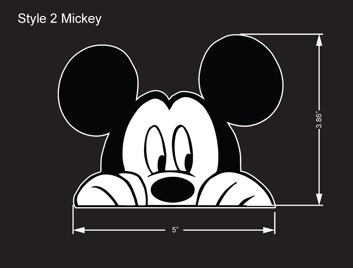 Peeking Mickey & Minnie Sticker – Fun & Playful Vinyl Decal