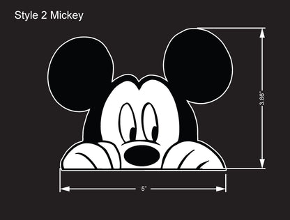 Peeking Mickey & Minnie Sticker – Fun & Playful Vinyl Decal