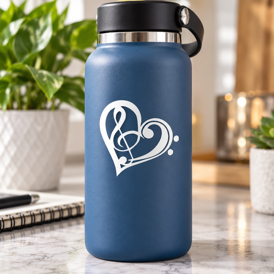 Musical Heart Vinyl Decal