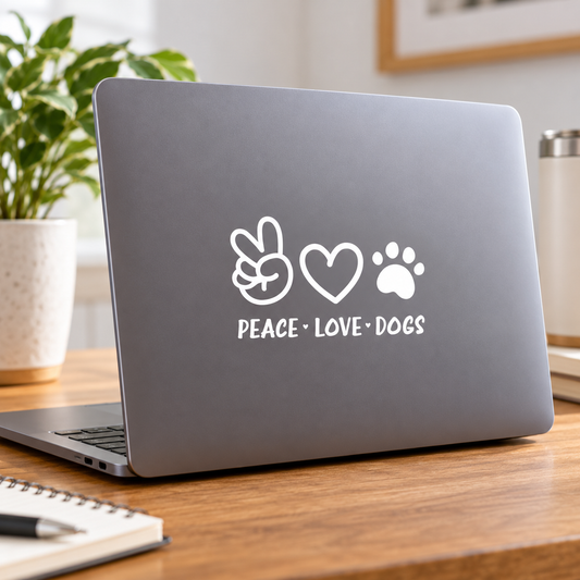 Peace Love Dogs Decal