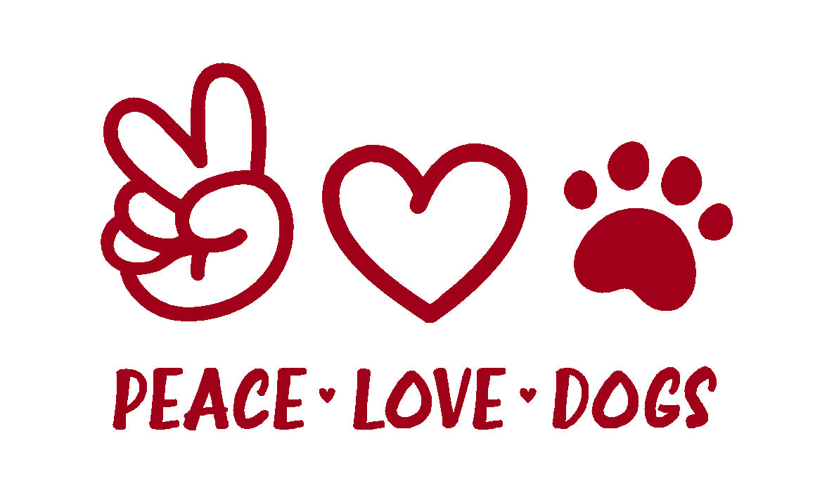 Peace Love Dogs Decal