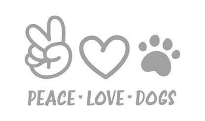 Peace Love Dogs Decal