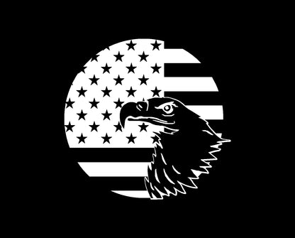 American Eagle Flag Decal – Patriotic Vinyl Sticker