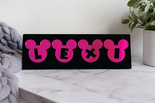 Custom Acrylic Name Sign | Personalized Name Sign for Nursery, Kids Room & Wall Décor | Choose Letter Height and Color